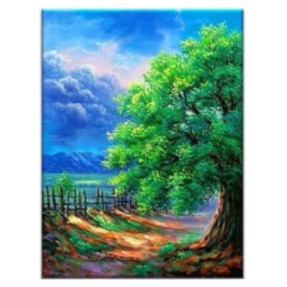 Diamond Painting Kit 30x40cm Landscape Tree Path DIY Round Drill